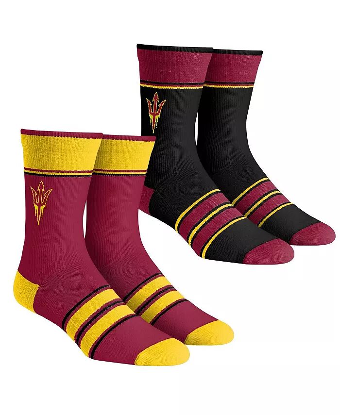

Носки для мальчиков и девочек Arizona State Sun Devils Multi-Stripe, комплект из 2-х комплектов носков Team Crew Rock 'Em