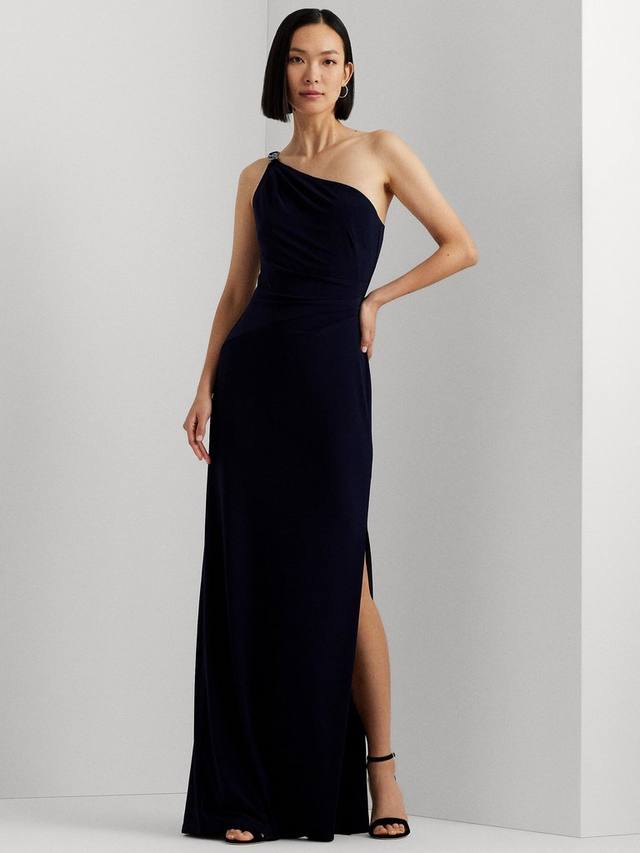 

Асимметричное макси-платье belina Ralph Lauren, цвет Lighthouse Navy