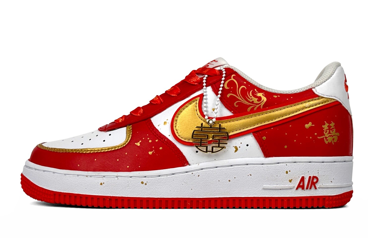 

Кроссовки Nike Air Force 1 Skateboard Shoes Women's Low-Top Gold