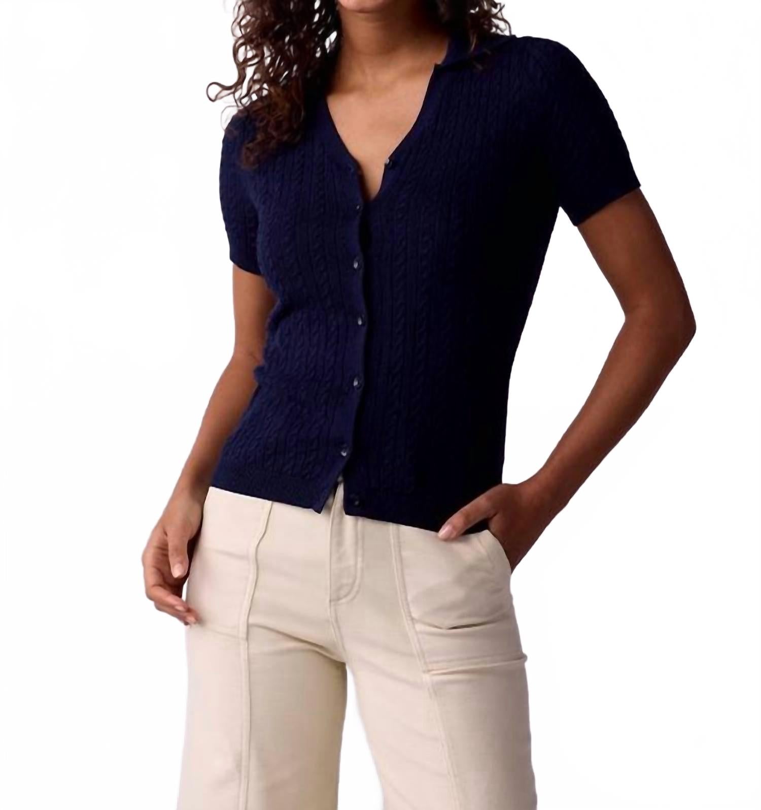 

Топ Sutton Fine Gauge темно-синего цвета The Normal Brand