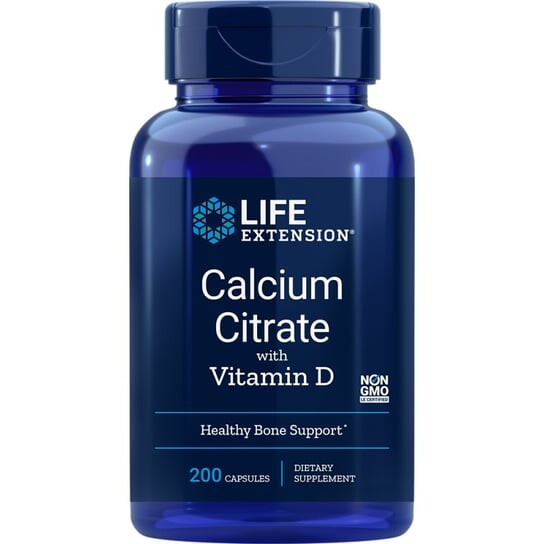 

Life Extension, Цитрат кальция + витамин D - 200 капсул