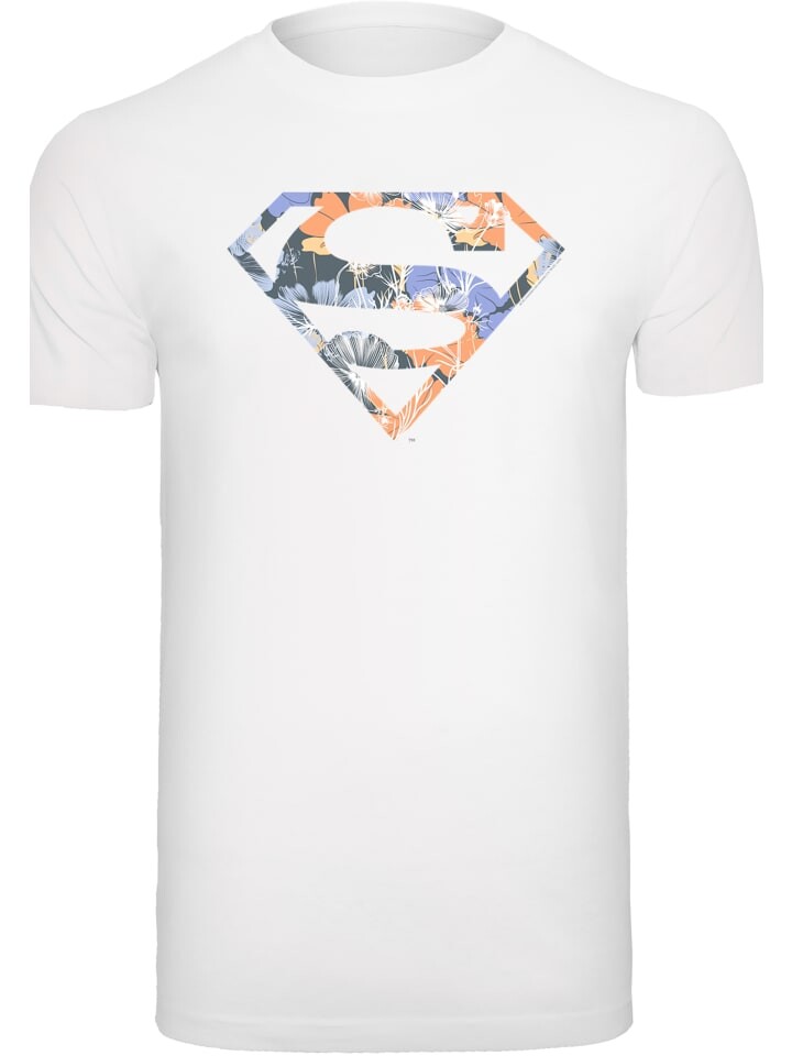

Футболка F4NT4STIC DC Comics Superman Floral Logo Superheld, белый