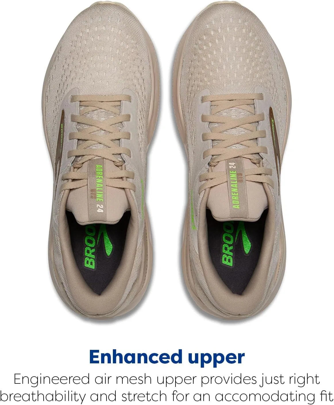 Мужские беговые кроссовки Brooks Adrenaline GTS 24 с поддерживающей подошвой, Chateau Grey Portabella Green — фото 4