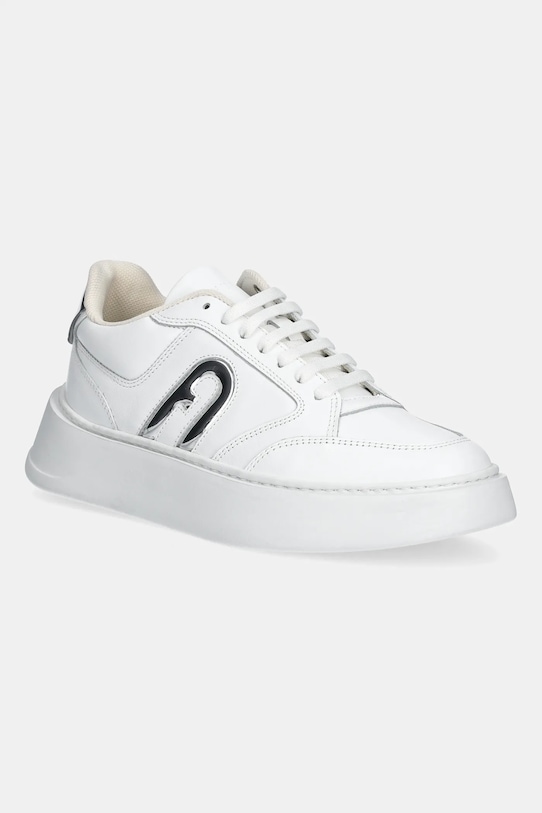 Кожаные кроссовки Lace-Up Sneaker Furla, белый