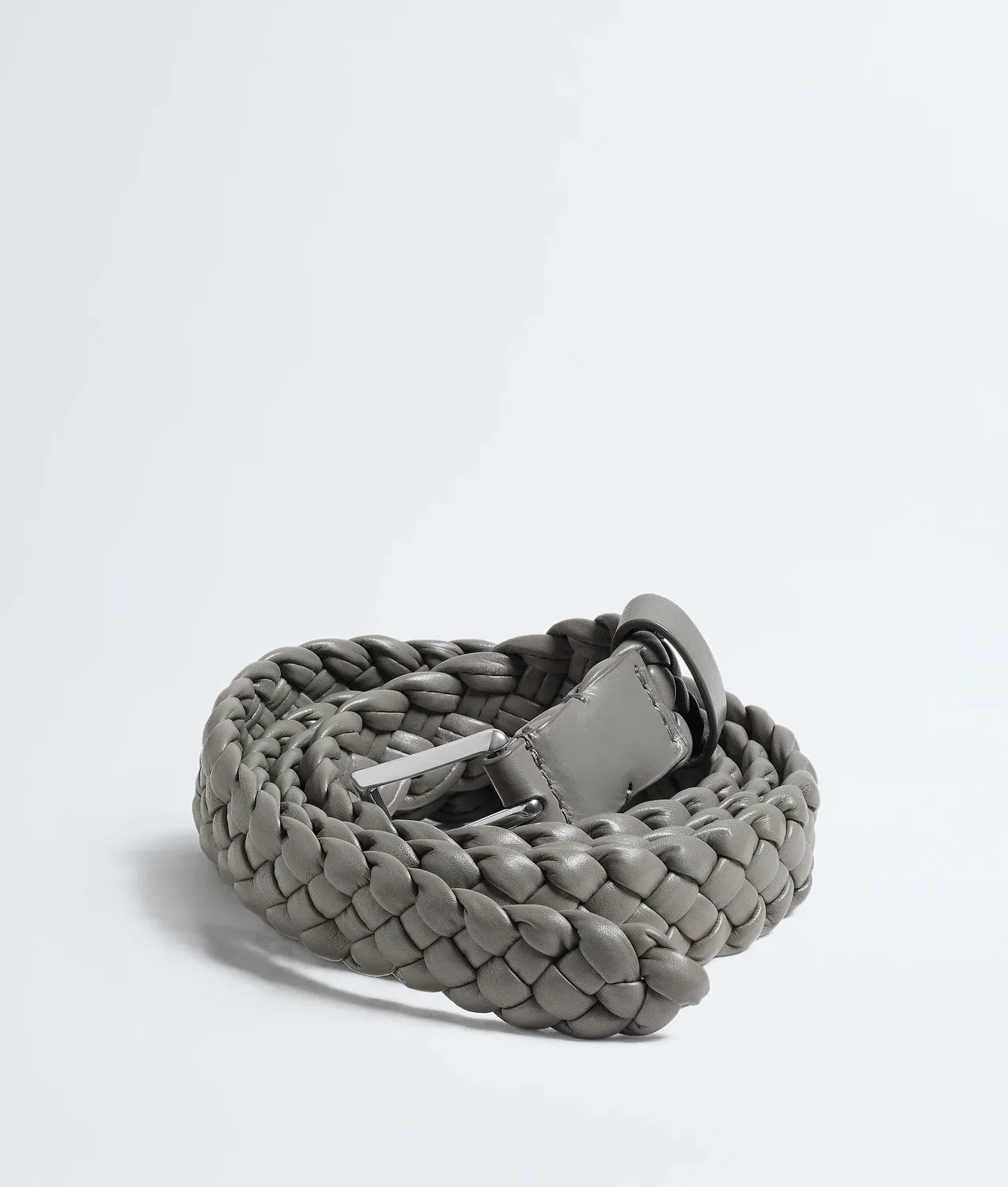 Пояс Solo BOTTEGA VENETA, серый — фото 3