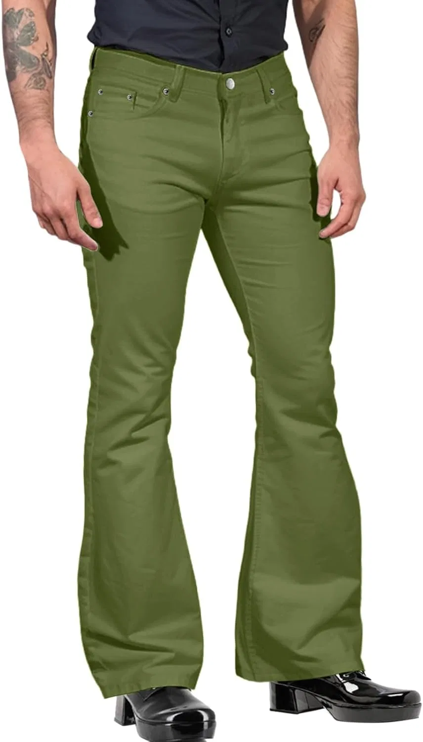 Джинсы клеш мужские Army Green
