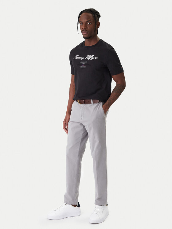 Футболка regular fit Script Logo MW0MW33691 Tommy Hilfiger, черный — фото 2