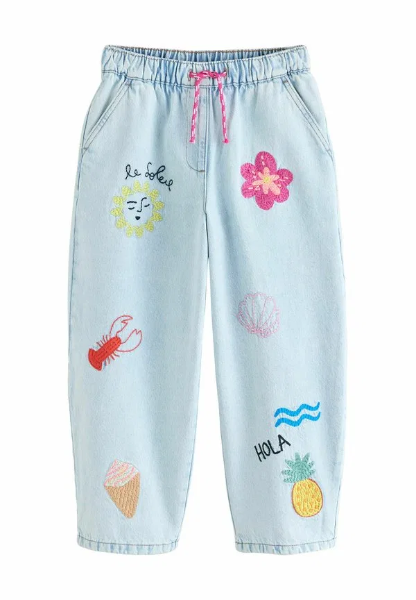 Джинсы свободного кроя Next, Fruit Embroidery