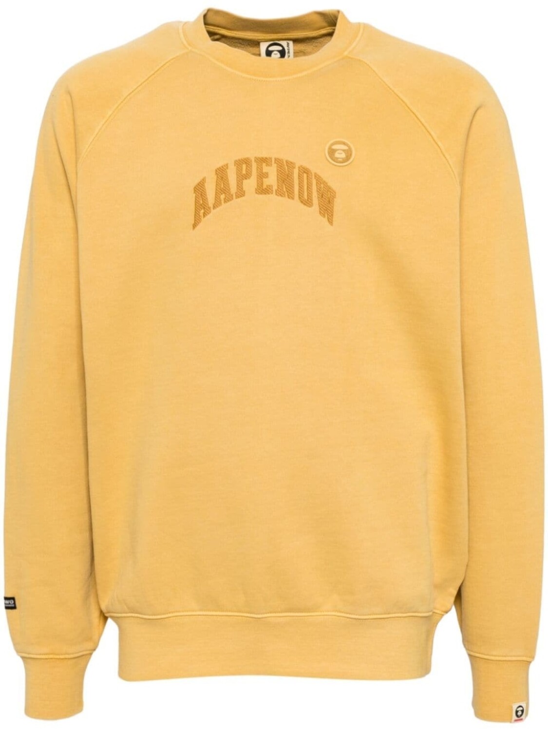 

AAPE BY *A BATHING APE свитер с нашивкой-логотипом, желтый