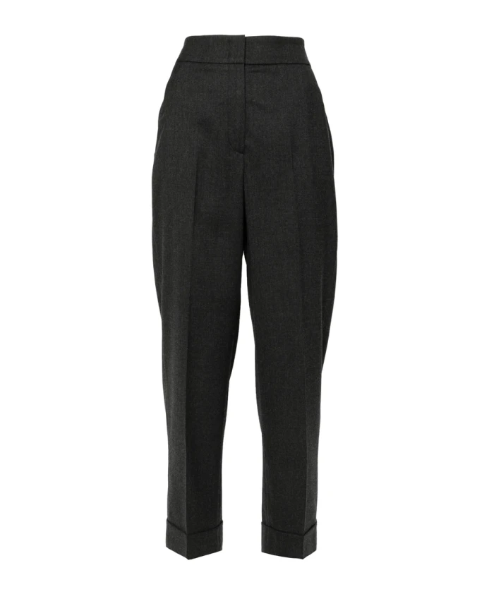 

Брюки классического кроя из шерстяной смеси антрацитово-серого цвета Peserico, серый