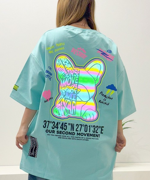 

Футболка оверсайз с отражающим покрытием 1111clothing, зеленый