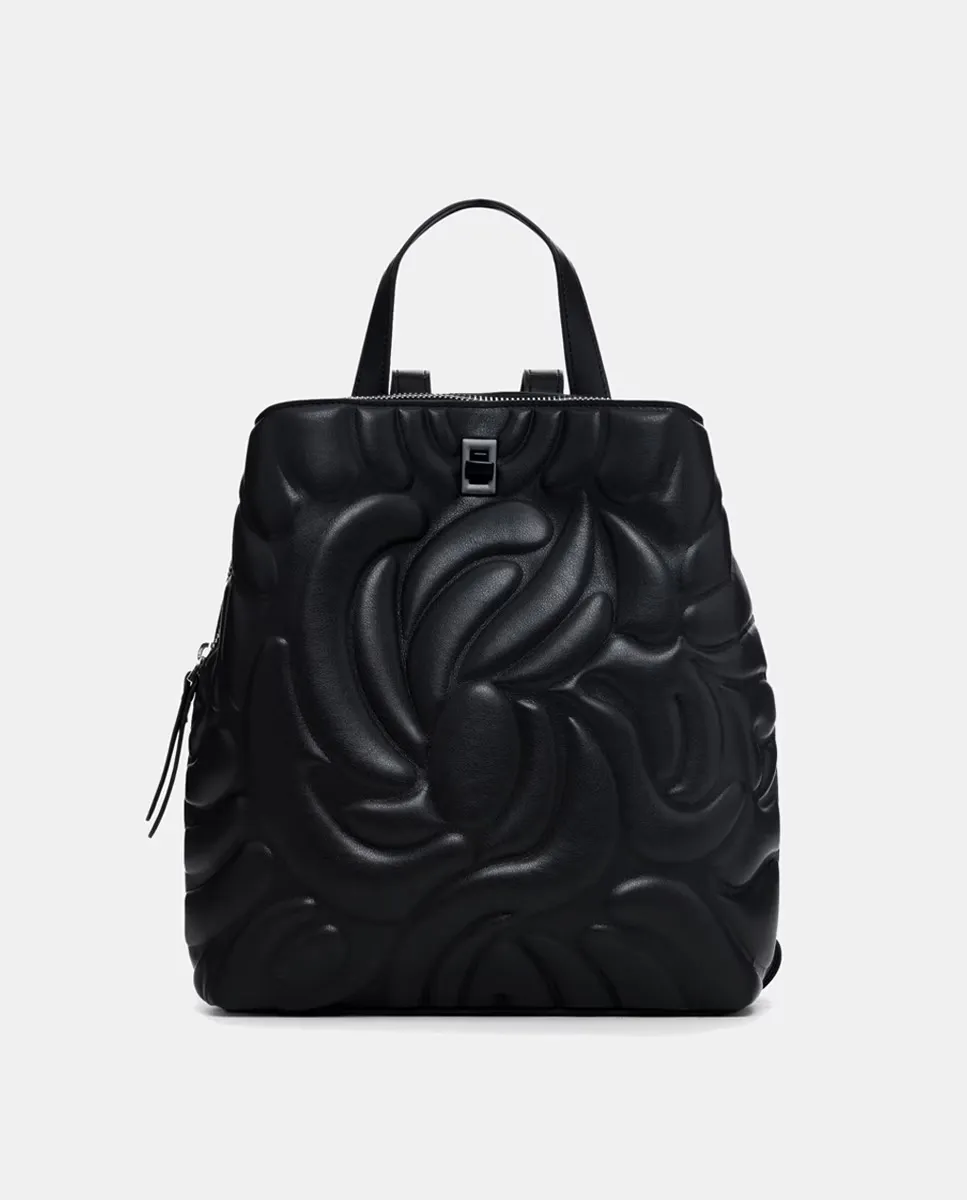 

Маленький рельефный рюкзак Desigual, черный