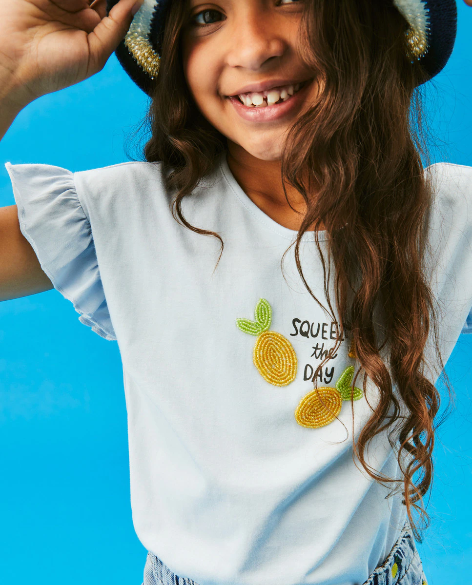 

Футболка для девочек с коротким рукавом Kids El Corte Inglés, тёмно-синий
