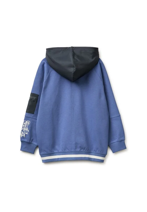 Толстовка с открытыми штанинами и вставками. толстовка на молнии United Colors Of Benetton, Blue — фото 2
