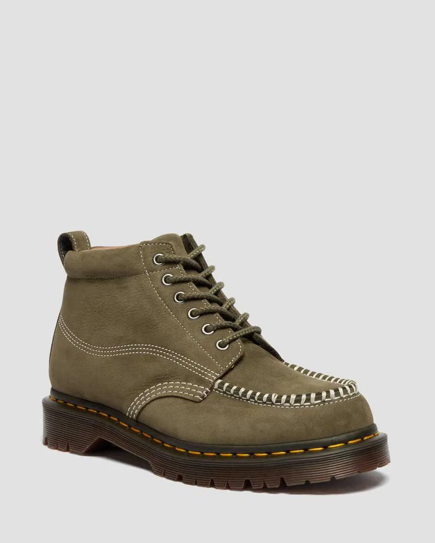 Ботинки Lowell Chukka из нубука с мокасиновым носком Dr Martens, зеленый