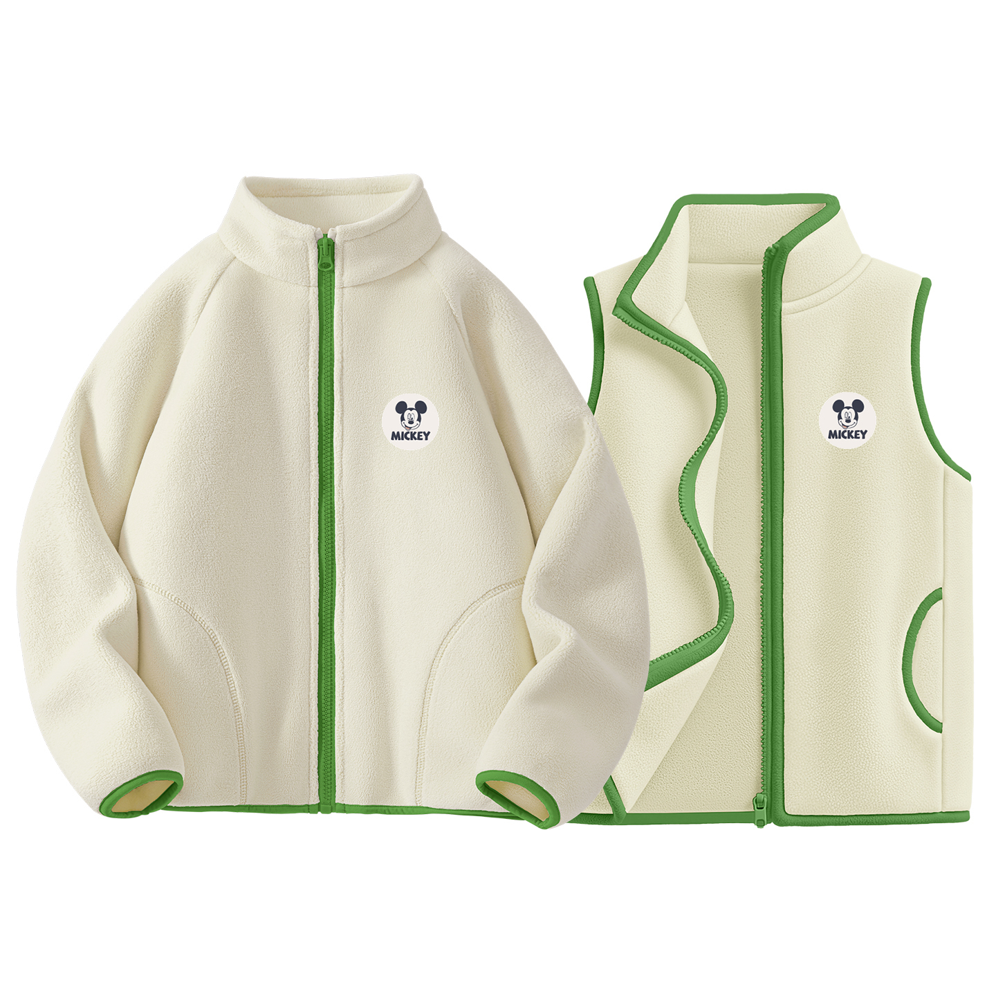 Детский спортивный комплект Casual Sportswear 2 Piece Set Disney, [Thickened Thermal]Dichi Round Hook-and-Loop K светло- белый/Dichi Round Hook-and-Loop K желтый — фото 3