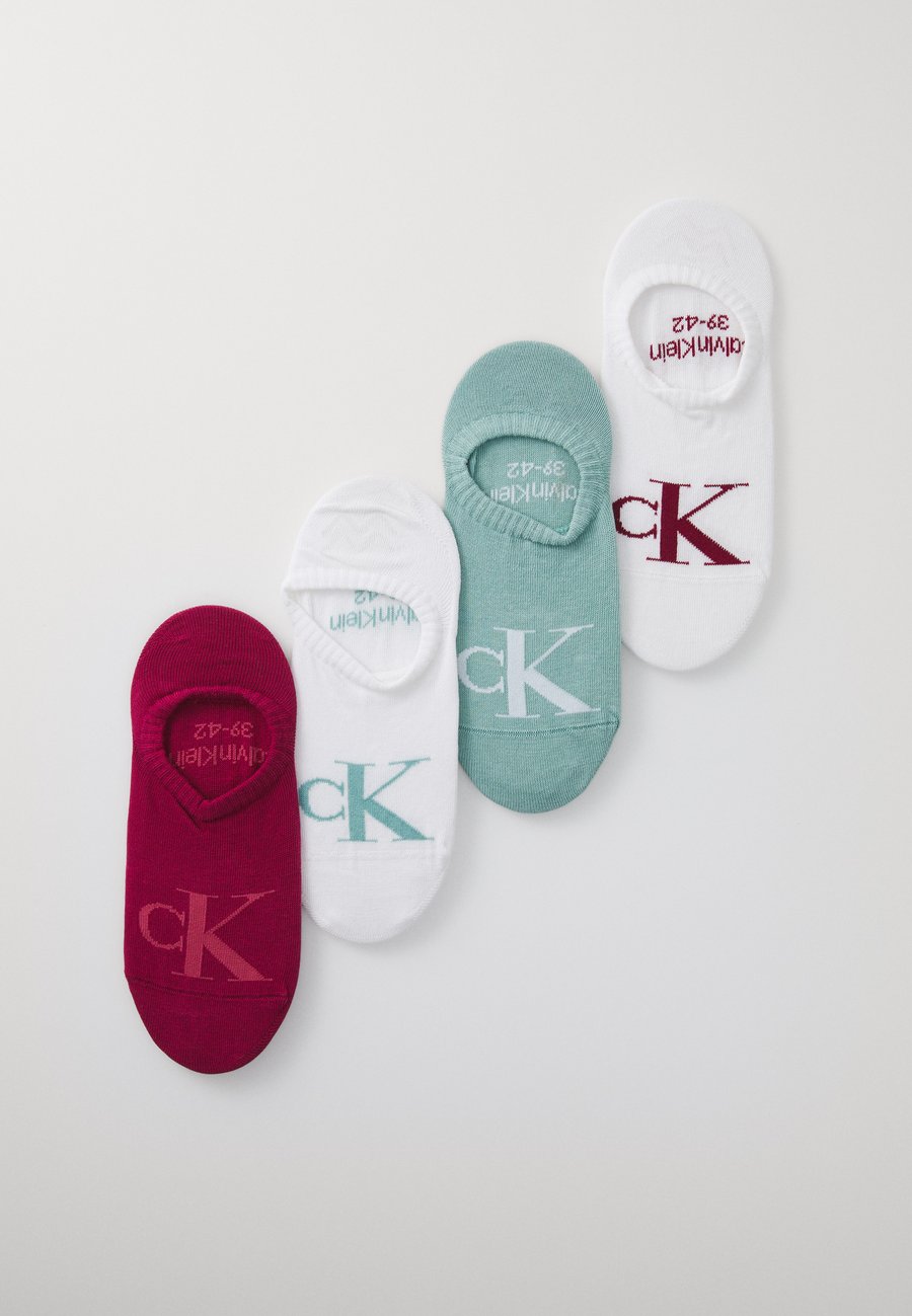 

Носки Calvin Klein Underwear WOMEN FOOTIE MONOGRAM 4 PACK, Berry Red/Jade Green/Dark Red