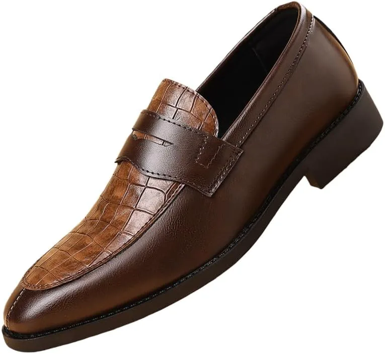 Men's Large-Sized Business Formal Casual Leather Shoes. Suitable for Weddings, Parties or Formal Occasions Clolinde, коричневый