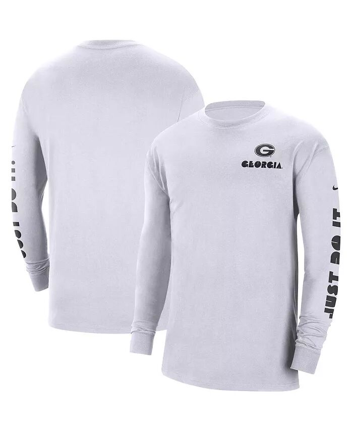 

Мужская белая футболка Georgia Bulldogs Heritage Max 90 с длинным рукавом Nike