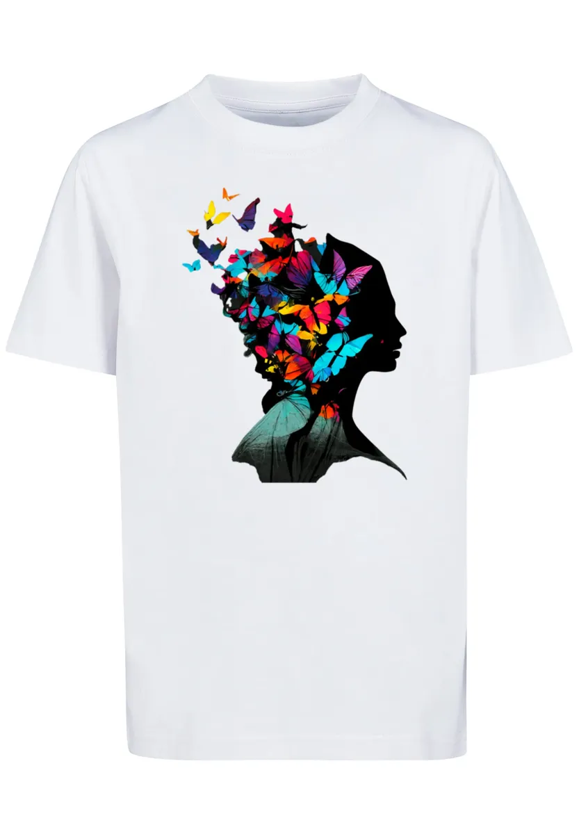 

F4NT4STIC Футболка "Butterfly Silhouette TEE UNISEX", принт, белый