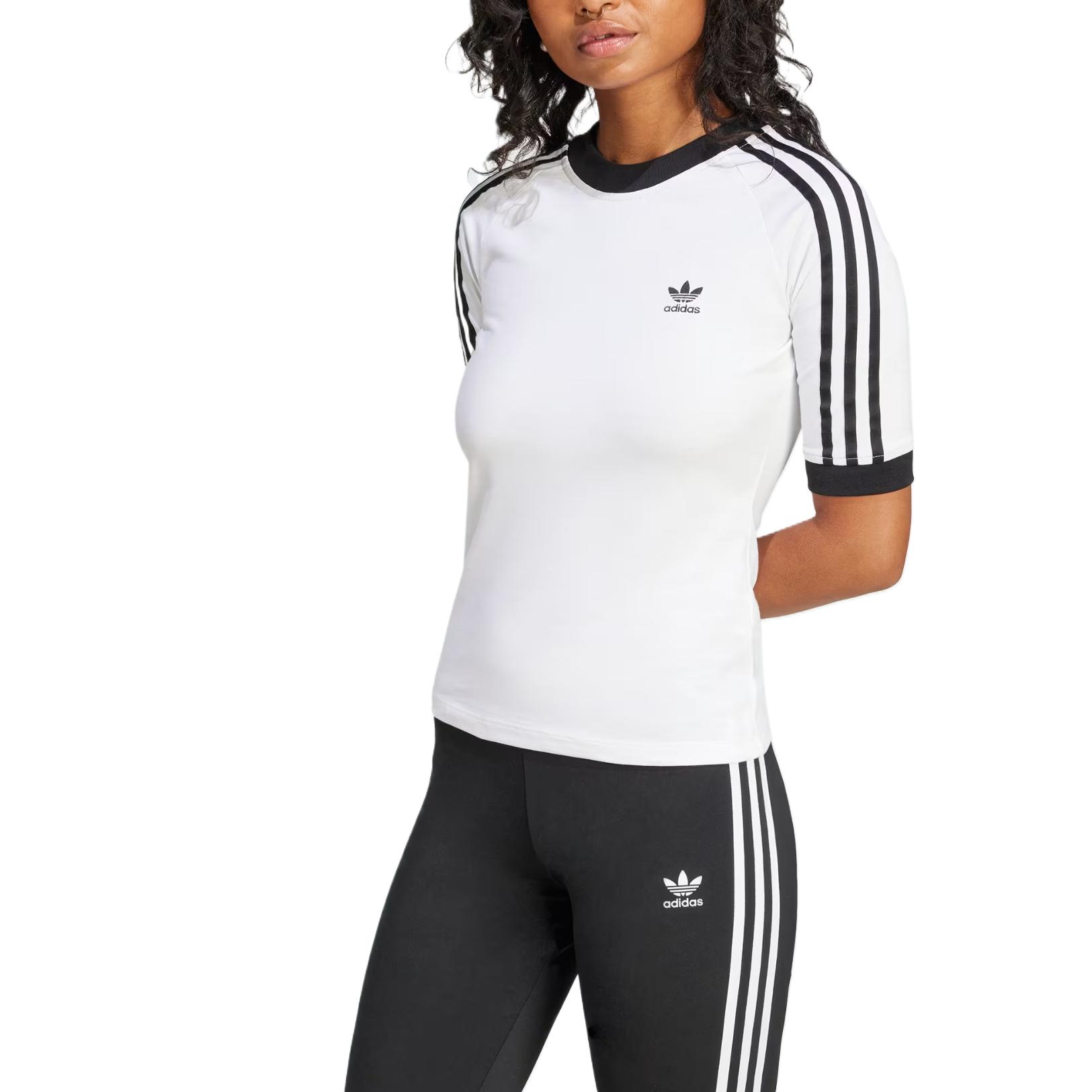 Adidas Adicolor Ringer Raglan Sleeve футболка женская белая — фото 2