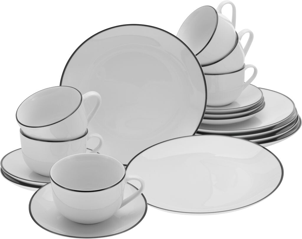 

CreaTable, 13187, Luna Black Line, кофейный сервиз 18 предм., фарфор, белый