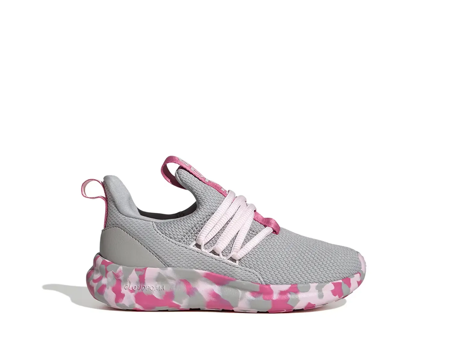 Кроссовки Lite Racer Adapt 7.0 — детские Adidas, Grey/Pink — фото 3