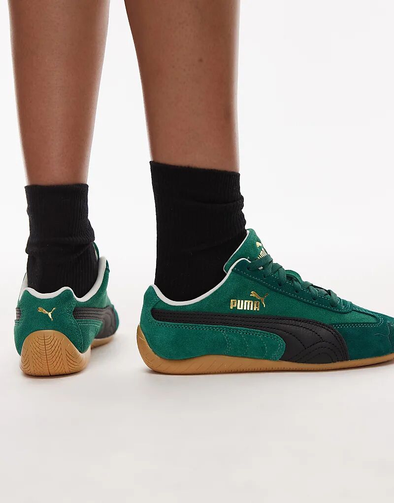 Кроссовки унисекс Puma Speedcat OG зеленого и черного цветов — фото 4
