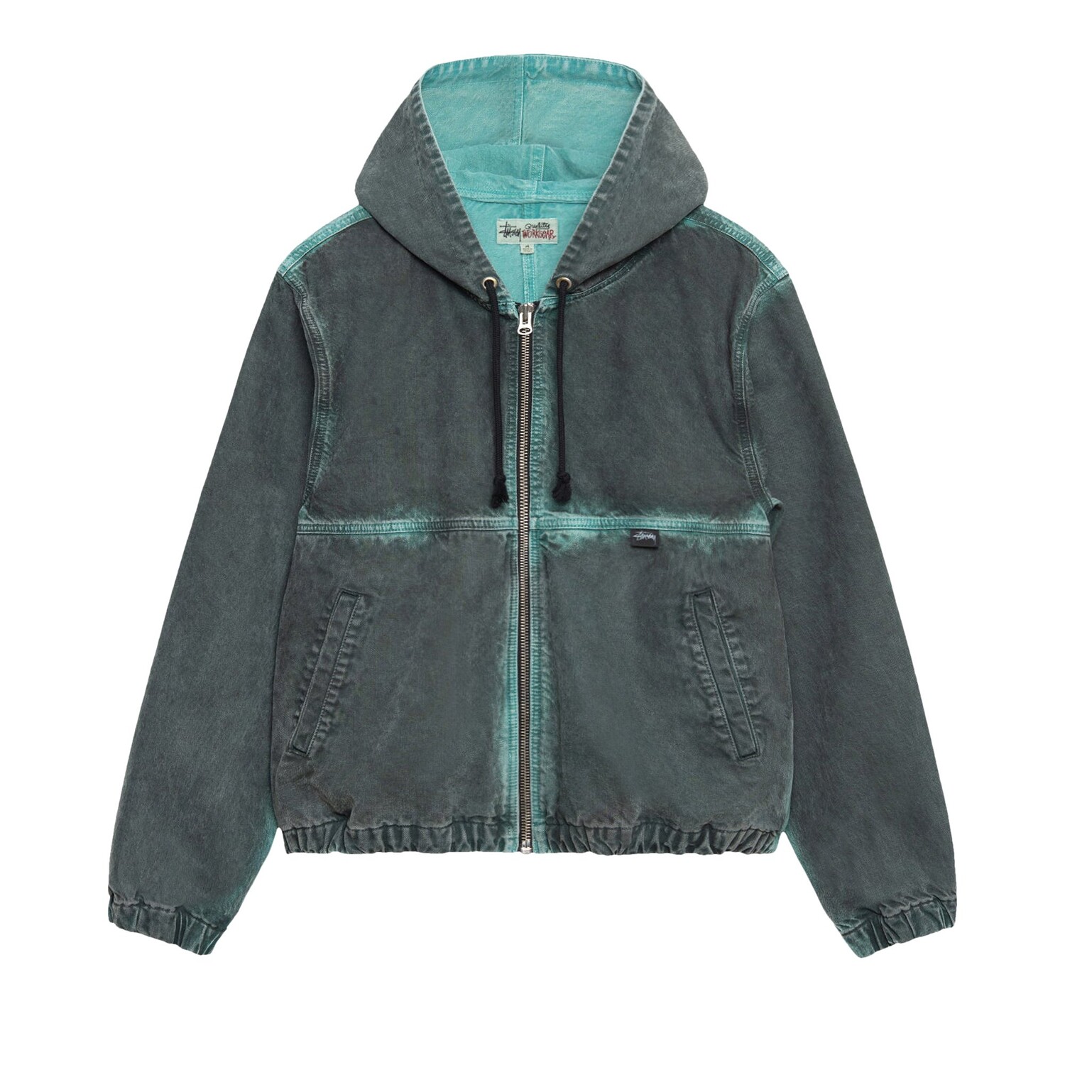 

Рабочая куртка с капюшоном Stussy Spray Dye, цвет Черный