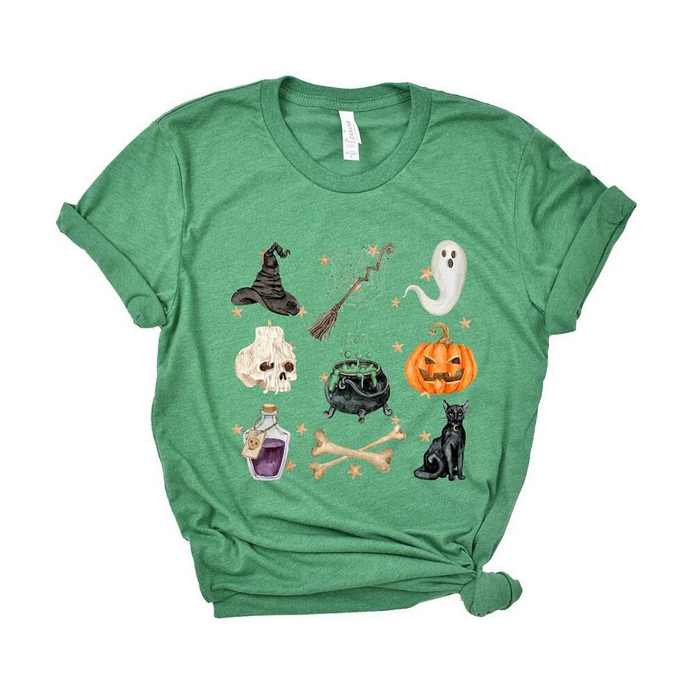 

Футболка с короткими рукавами и графикой Halloween Chart Stars Simply Sage Market, цвет Grass