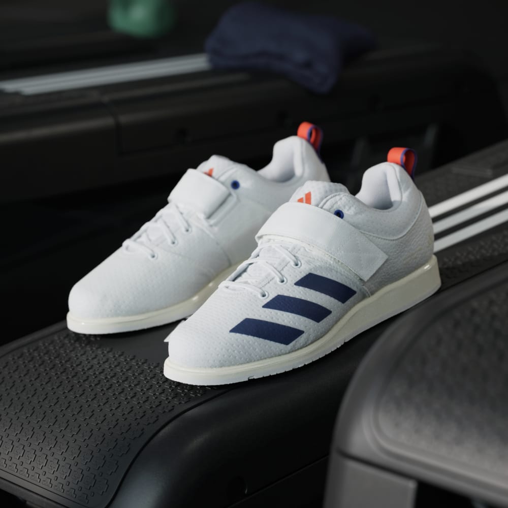 Кроссовки Adidas Powerlift 5 Weightlifting Shoes, цвет Cloud White/Dark Blue/Royal Blue — фото 4