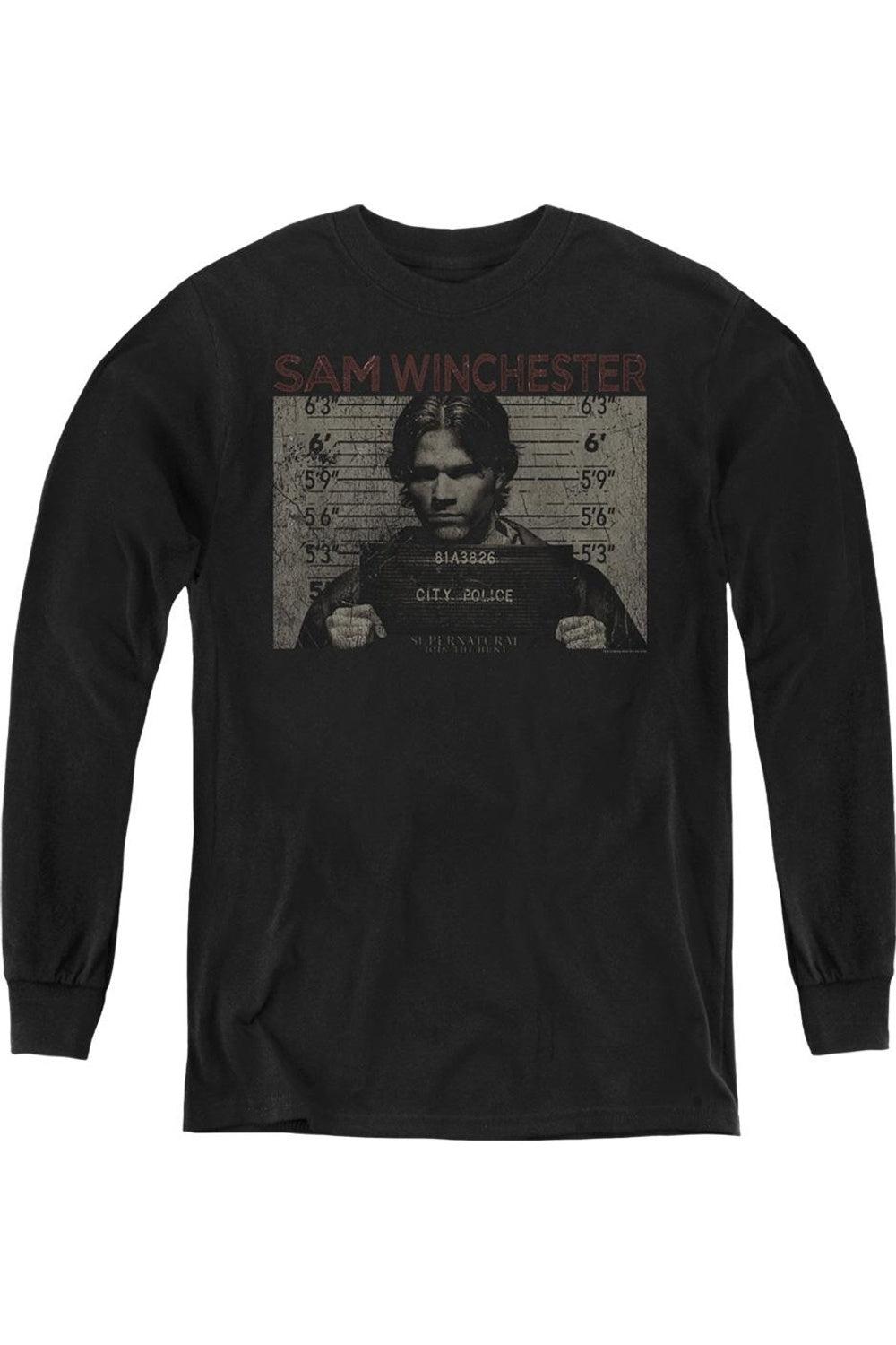 

Супернатурал: худи с длинным рукавом и принтом Сэма Gildan, черный