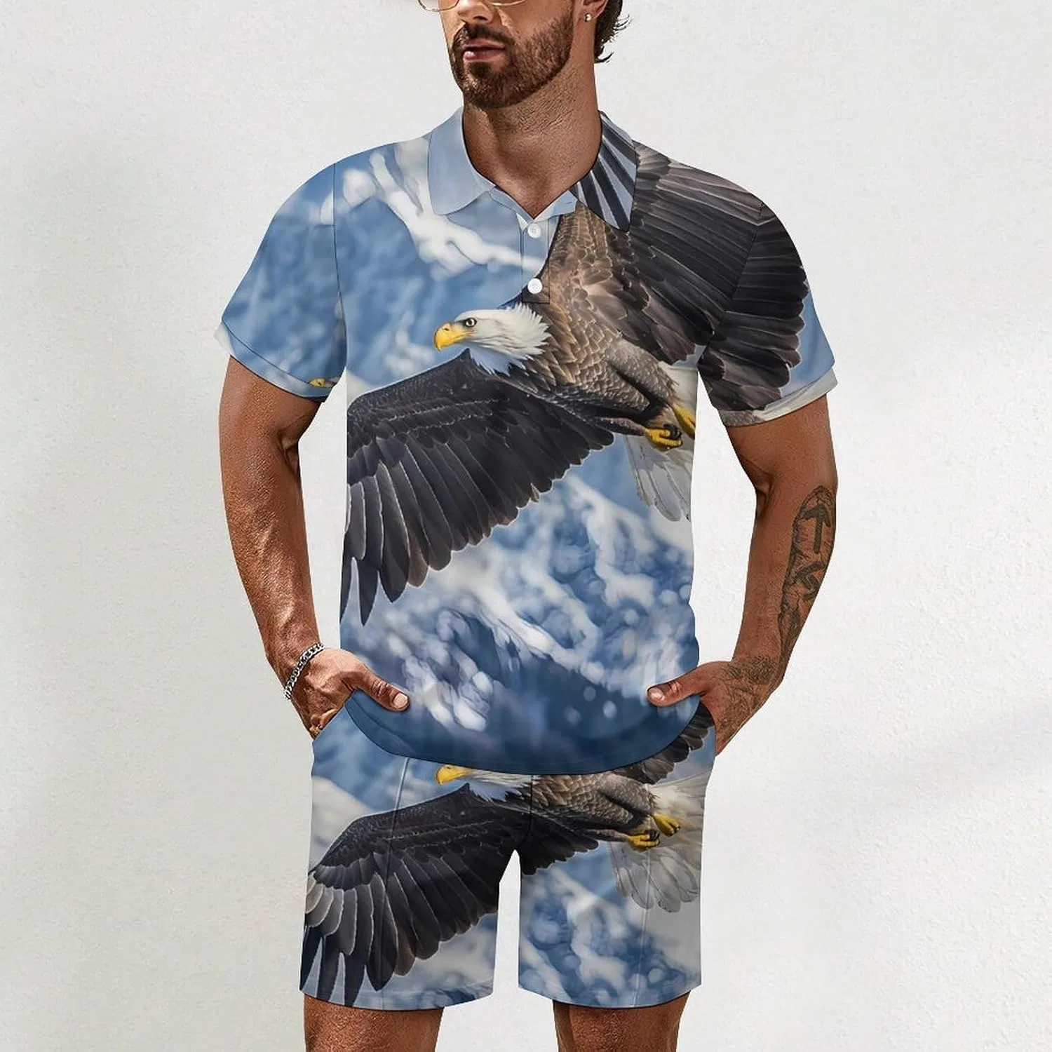 Спортивный костюм с поло и шортами, Flyingeagles, 2 предмета, Style — фото 2