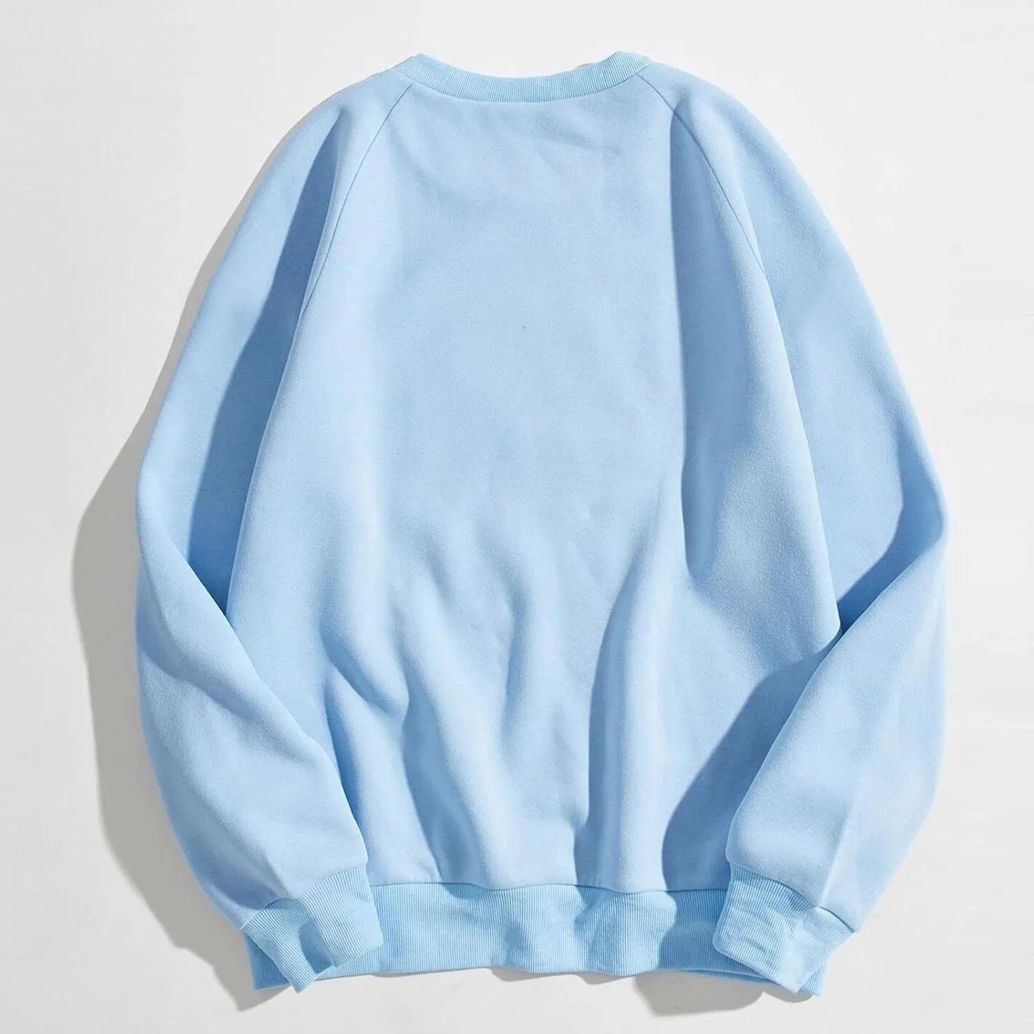Свитшот женский с буквами, без капюшона, на пуговицах, Light Blue — фото 4