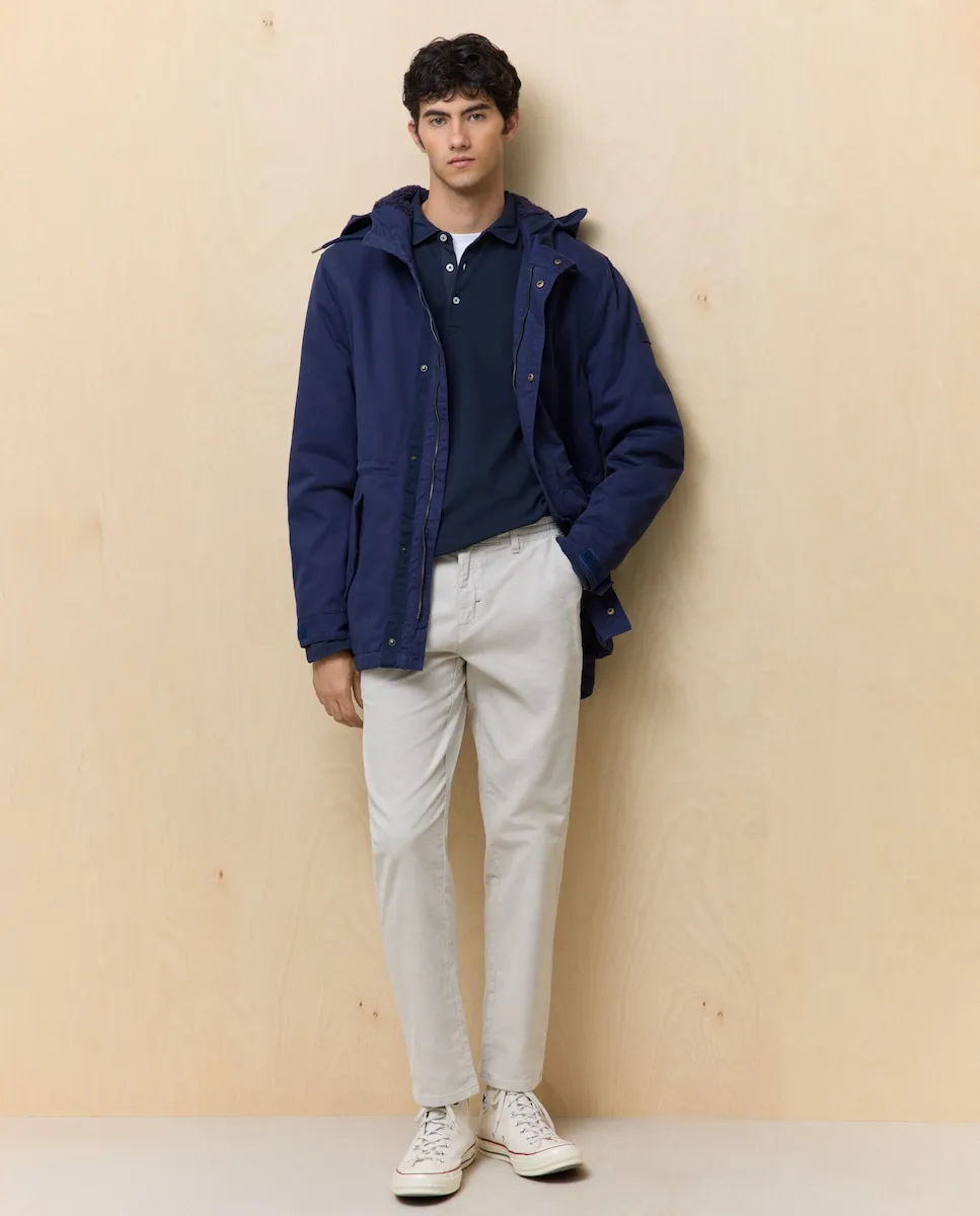 

Мужская куртка с внутренней подкладкой из овчины Easy Wear, темно-синий