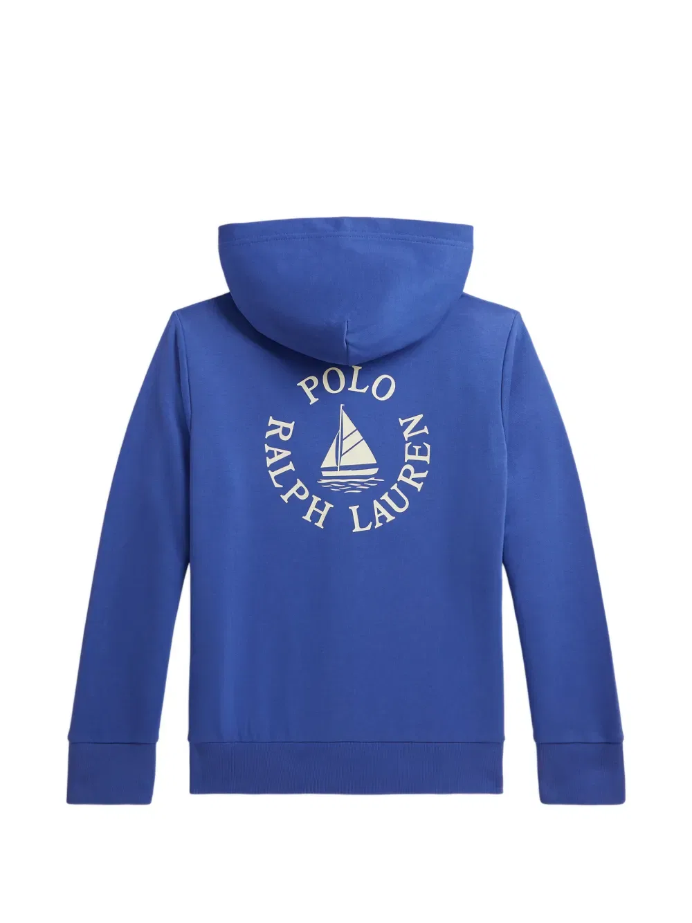 Толстовка на молнии из французского махрового трикотажа с логотипом Polo Ralph Lauren Kids, синий — фото 2