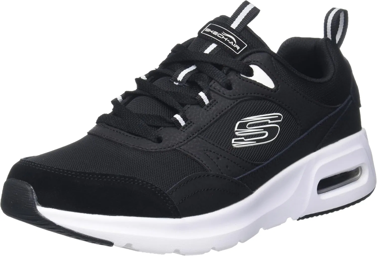Мужские кроссовки Skechers Skech-Air Court Homegrow, Black Suede Mesh Duraleather Trim