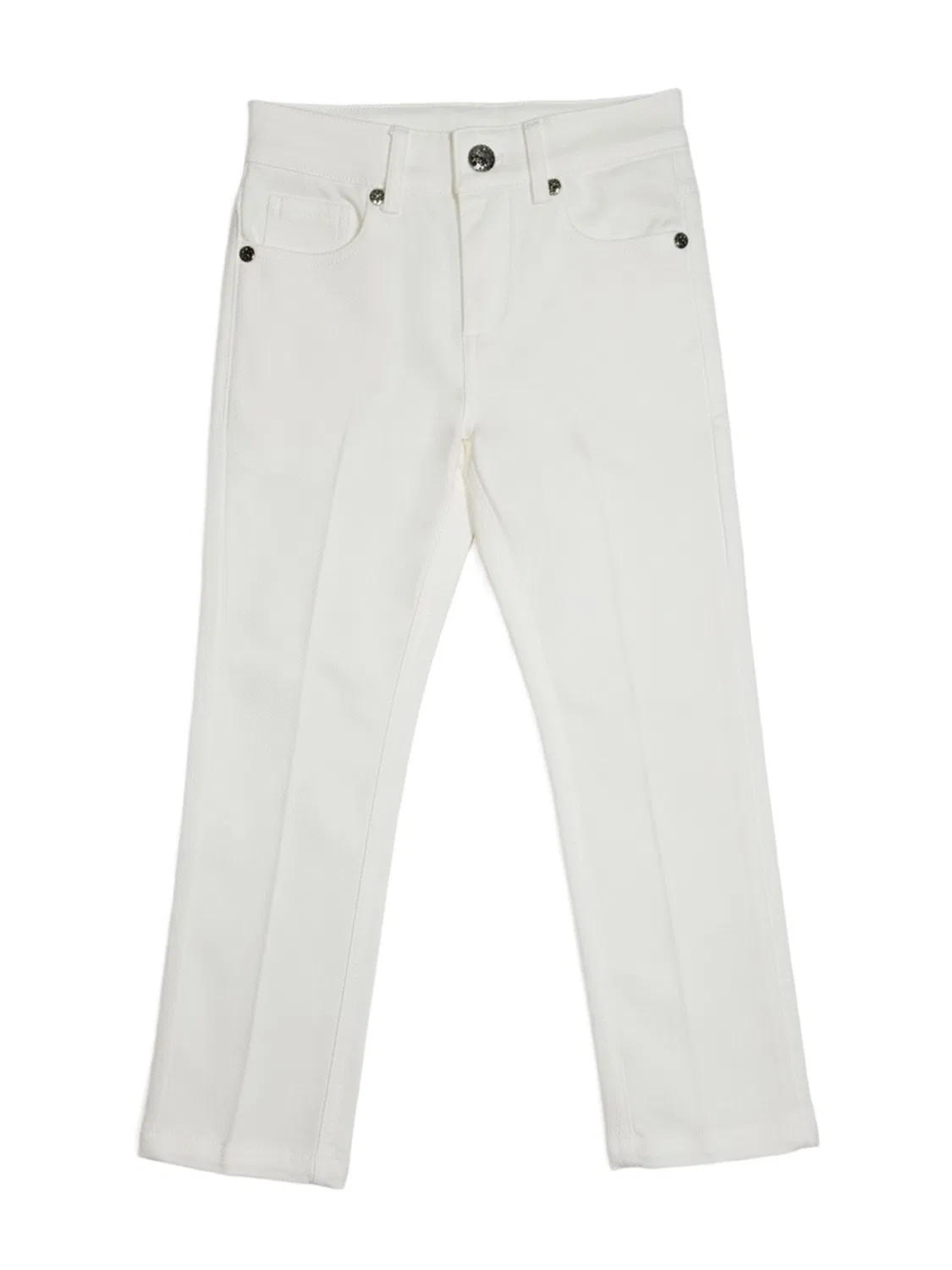Джинсы зауженного кроя 'Jeans bianco per bambino' John Richmond, White