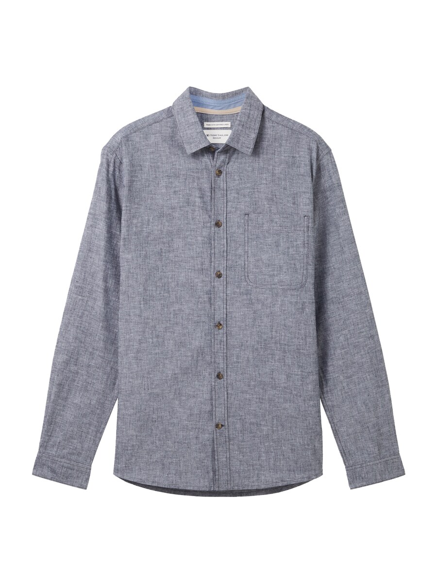 

Рубашка обычного кроя на пуговицах TOM TAILOR, цвет mottled blue