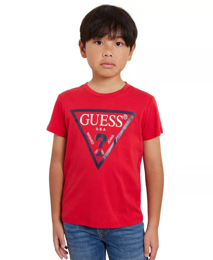 

Футболка с коротким рукавом Big Boys Soft Jersey Classic Logo GUESS, красный