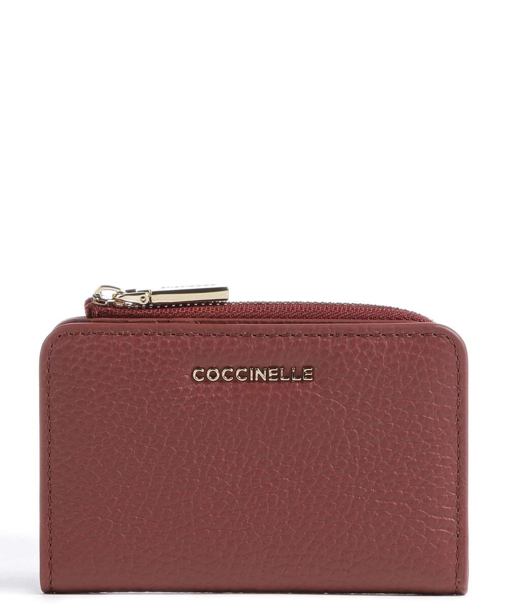 

Мягкий кошелек металлик из зерненой кожи Coccinelle, коричневый