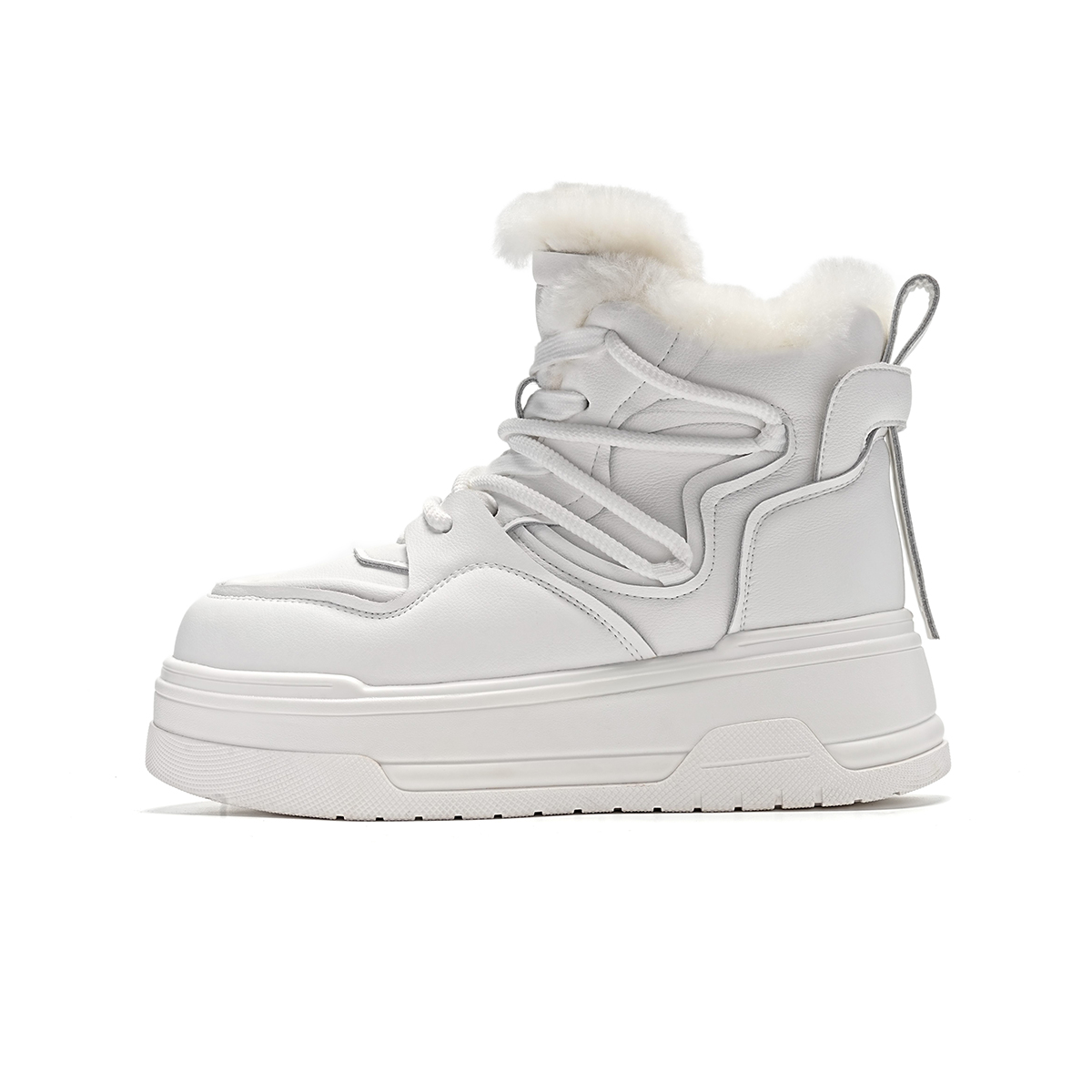 Зимние ботинки женские EBLAN, White (Fleece-Lined)
