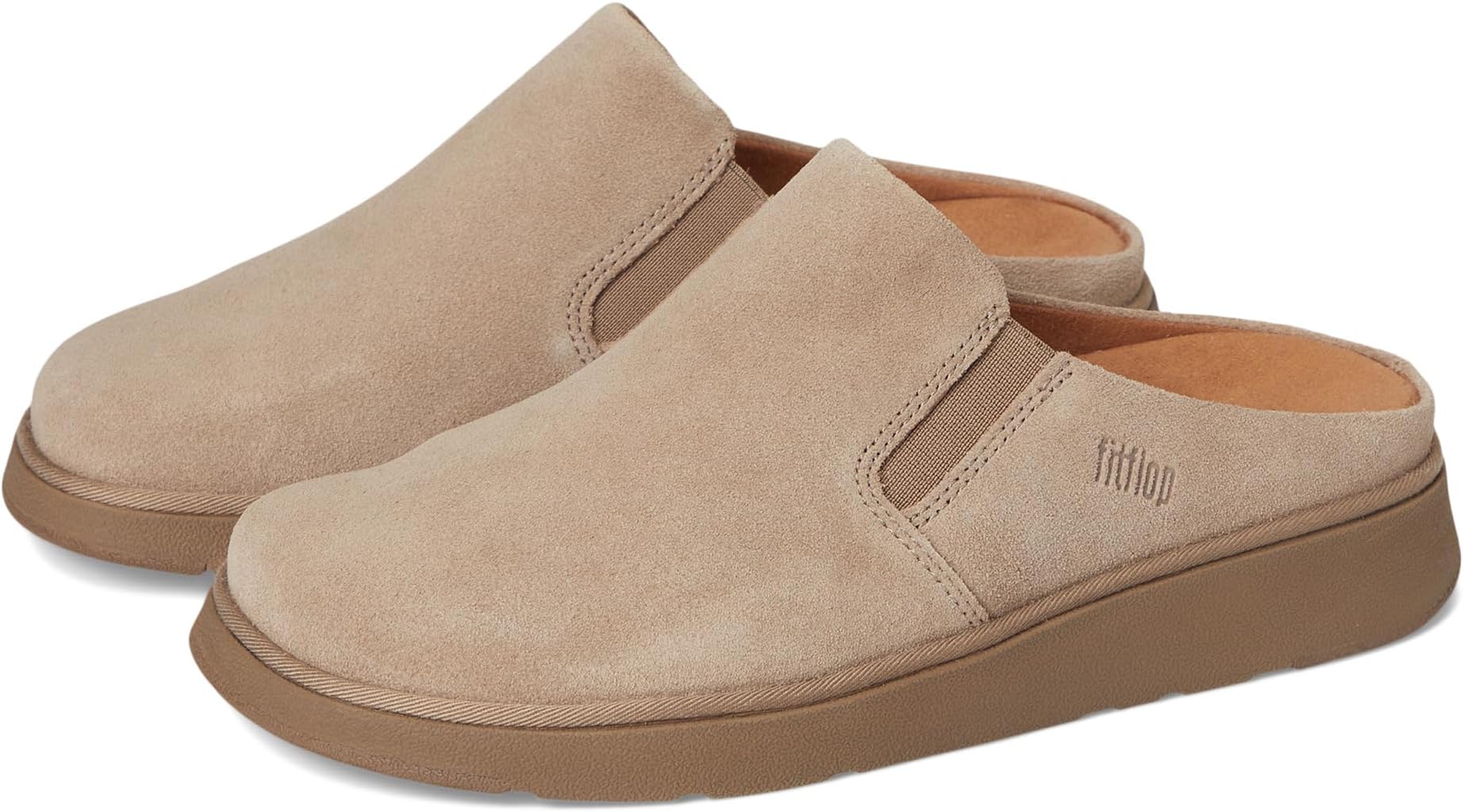 Лоферы FitFlop Women's Gen-FF Elasticated Suede Mules, Taupe