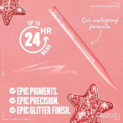 Подводка для глаз Nyx Professional Makeup Epic Ink Glitz Waterproof Metallic — фото 2