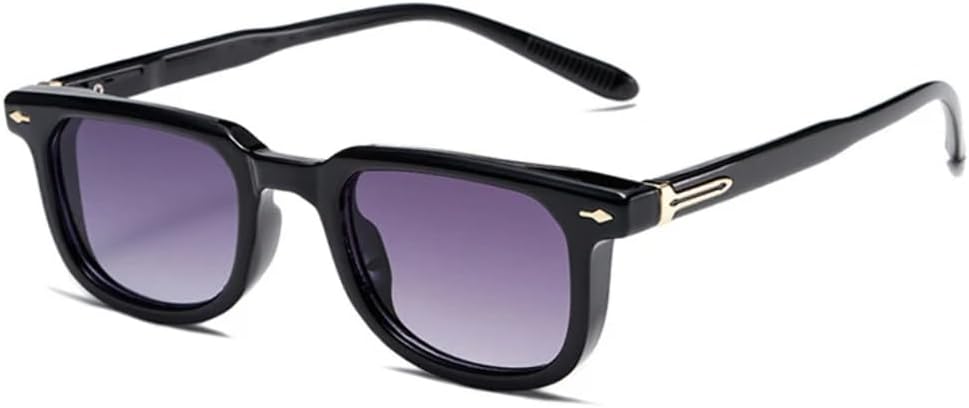 

Модные женские солнцезащитные очки класса люкс в винтажном стиле с заклепками, мужские сине-зеленые очки с защитой от УФ-излучения UV400. В тренде UUPTTPL, Black Gray Gradient