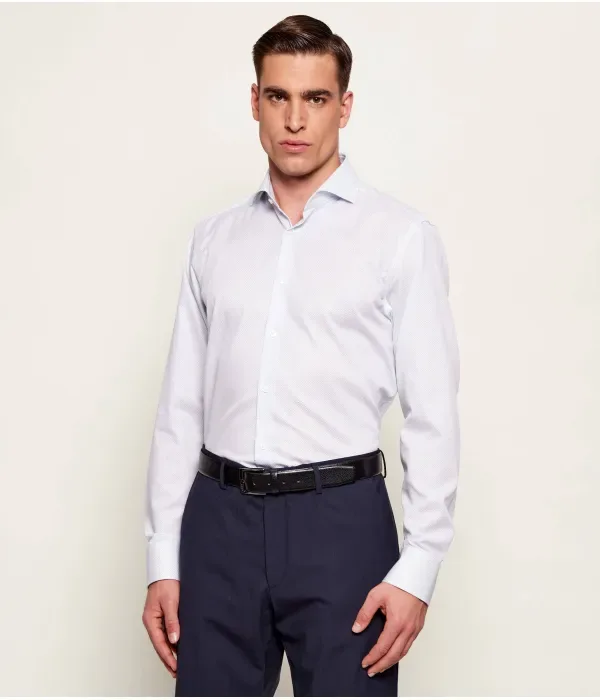 Рубашка H-JOE-SP-B1-C1-261 regular fit Boss, небесно-голубой