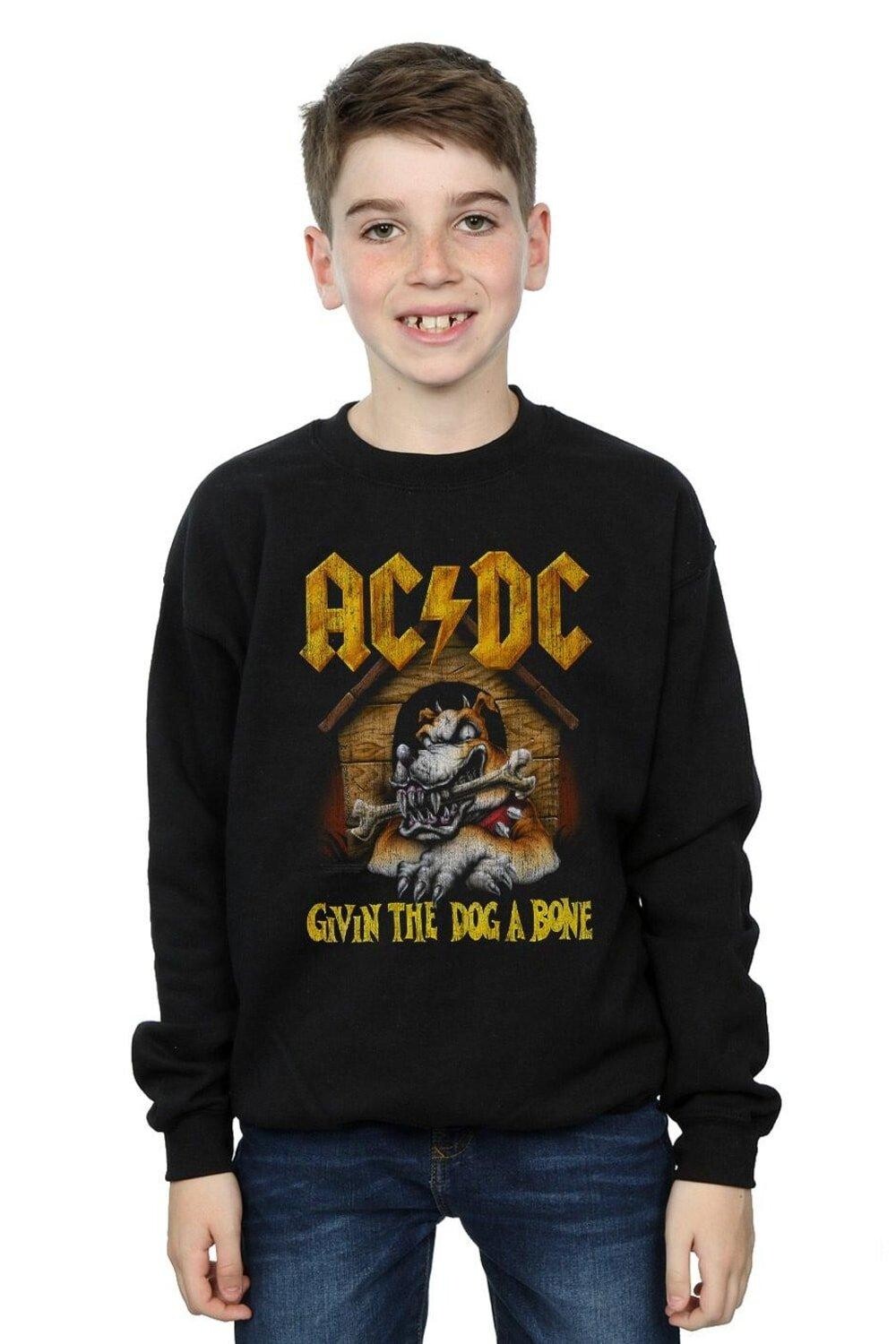 

Подарите собаке толстовку с костями AC/DC, черный