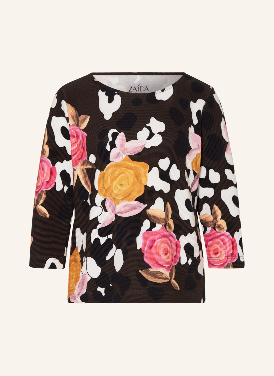 

Рубашка с рукавами 3/4 ZAÍDA, цвет SCHWARZ/WEISS/ROSA