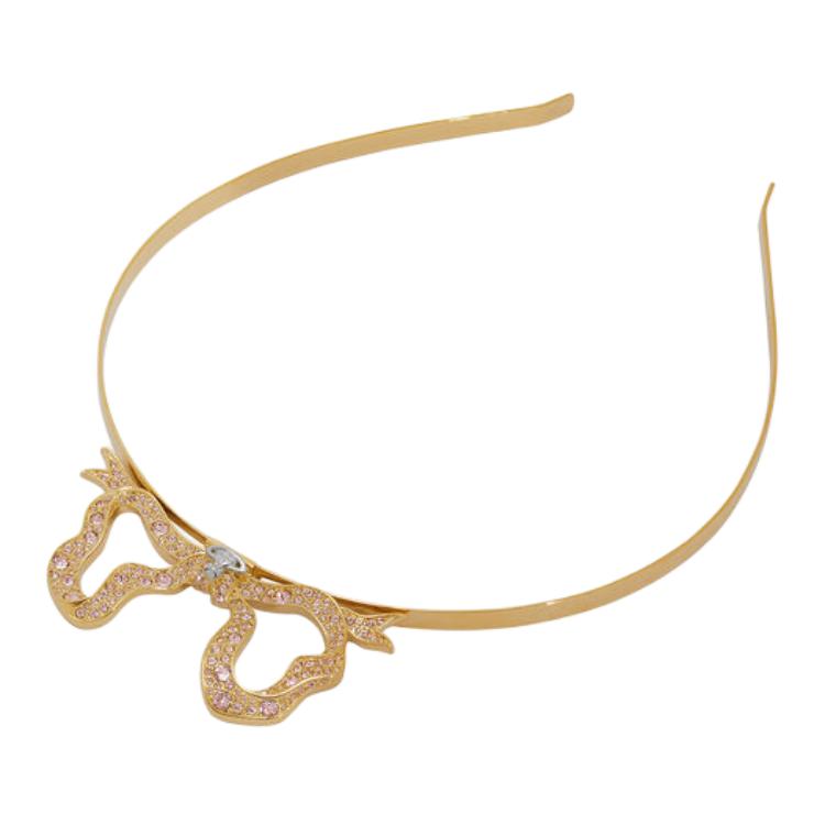Vivienne Westwood Латунная позолоченная повязка для волос Women's Gold — фото 2
