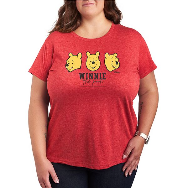 

Футболка с принтом лиц Винни Пуха Plus size Disney, Heather Red, Красный, Футболка с принтом лиц Винни Пуха Plus size Disney, Heather Red